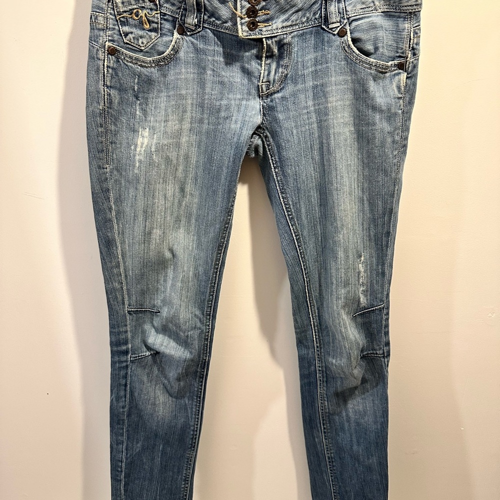 Stylish Light Blue Women's Skinny Jeans